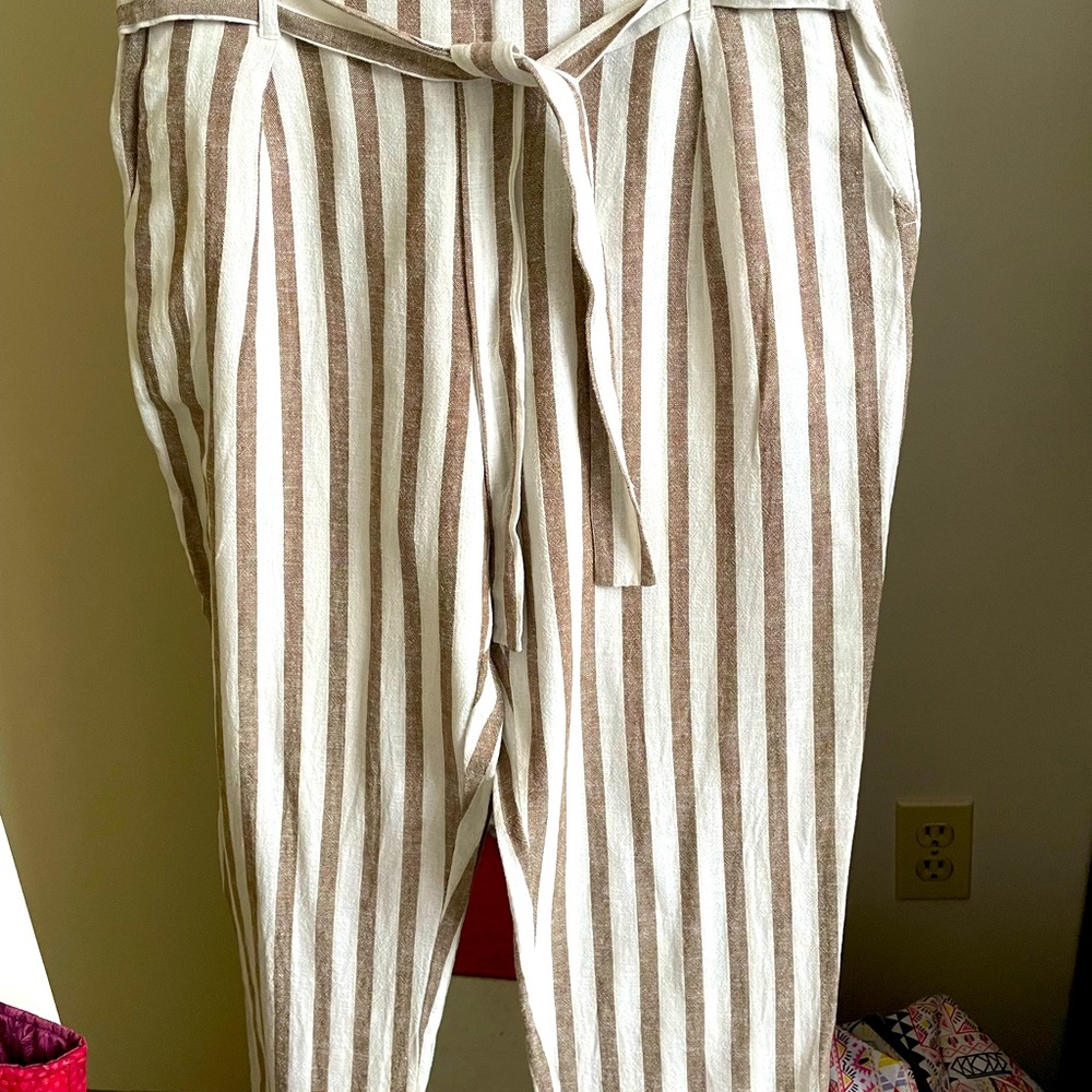 My Style linen wide leg pants. Size large.
